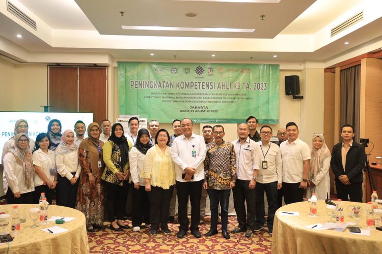 Kegiatan Peningkatan Kompetensi Ahli Keselamatan dan Kesehatan Kerja (K3) di Jakarta, Rabu (23/8/2023).
