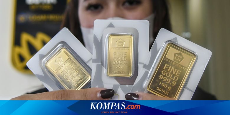 Harga Emas Antam Turun Rp.  7.000 Per Gram, Lihat Detailnya