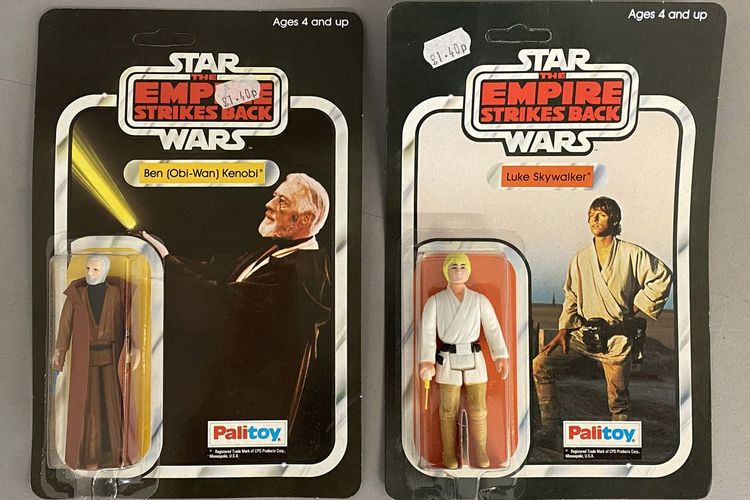 Figur Ben Obi-Wan Kenobi dan Luke Skywalker yang laku seharga Rp 62 juta.