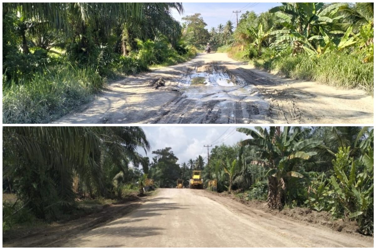 Ruas jalan Bagan Jaya?Enok sepanjang 32,7 kilometer (km) resmi difungsikan dan membuka kembali akses vital bagi ekonomi serta kehidupan sosial warga.