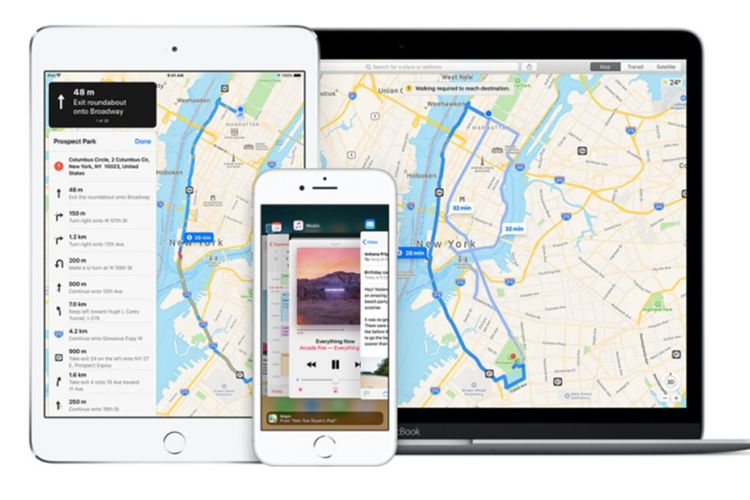 Ilustrasi Apple Maps