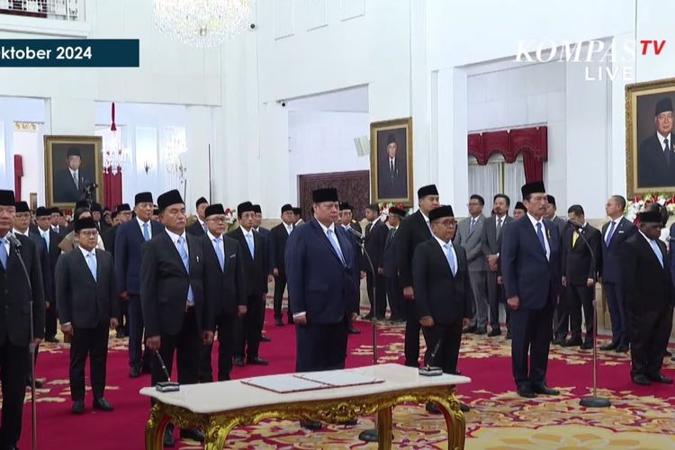 Prabowo Lantik 48 Menteri Dan 5 Kepala Lembaga Kabinet Merah Putih