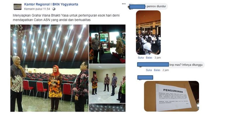 Pengunduran tes SKD CPNS di Yogyakarta