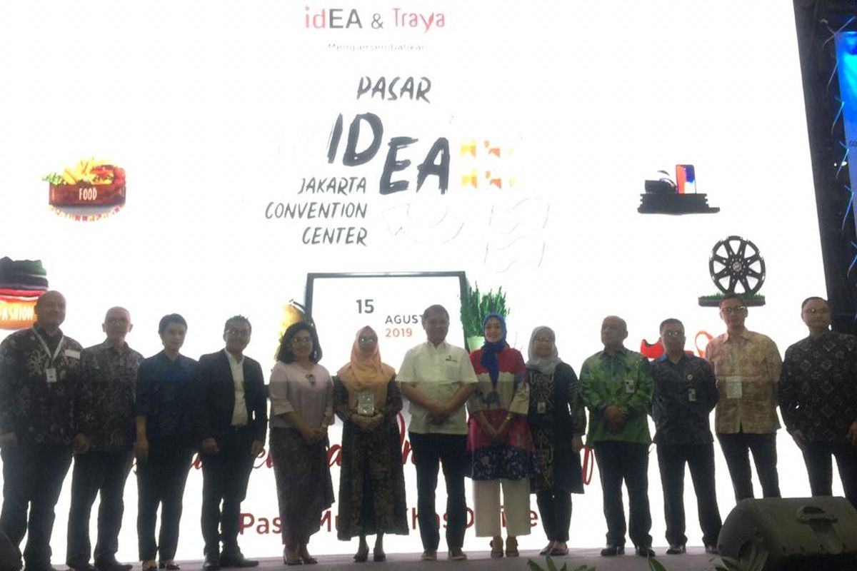 Pembukaan Pasar IdEA di JCC Senayan, Jakarta, Kamis (15/8/2019).