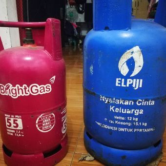 Ilustrasi tabung gas.