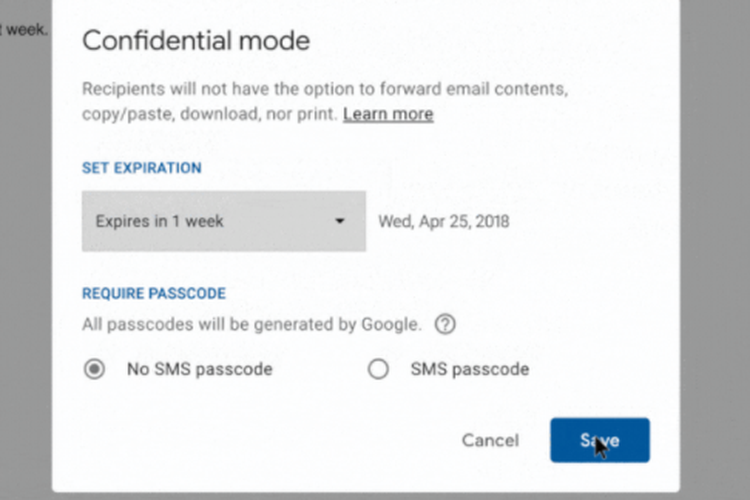 Mode rahasia di Gmail