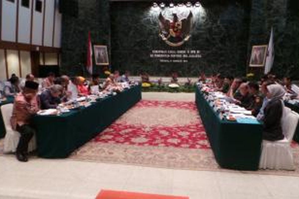 Kunjungan kerja Komisi II DPR RI ke Balaikota Jakarta, Senin (17/2/2014).