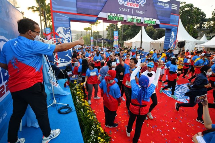 Ajang BTN Run & Ride 2022 di Plaza Barat Senatan, Gelora Bung Karno (GBK), Jakarta pada Minggu (27/3/2022) 