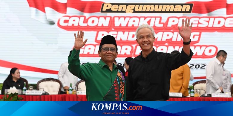 Pidato Lengkap Mahfud MD Usai Ditunjuk Megawati Jadi Cawapres Ganjar