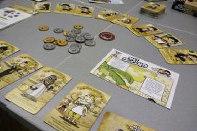 Game Mat Goceng saat dipamerkan di Essen Spiel '14, Essen, Jerman, 16-19 Oktober 2014.