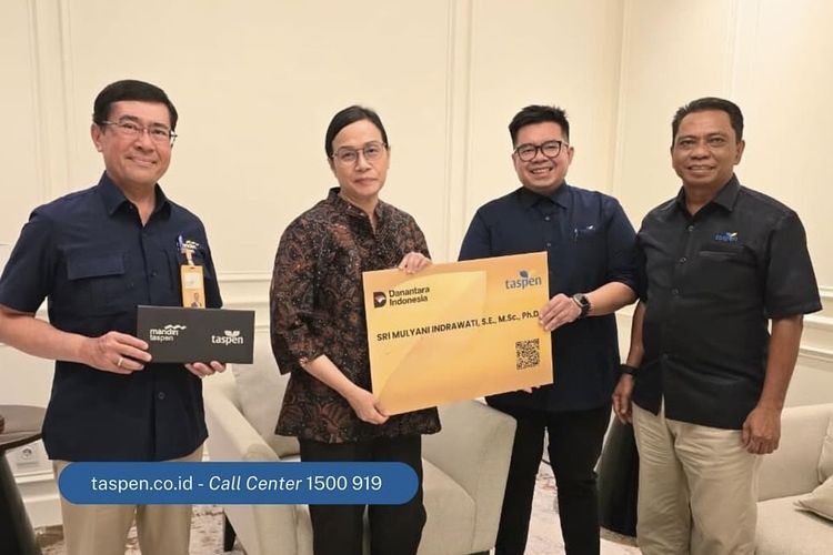 Mantan Menteri keuangan Sri Mulyani Indrawati menerima dana pensiun dari PT Taspen (Persero).