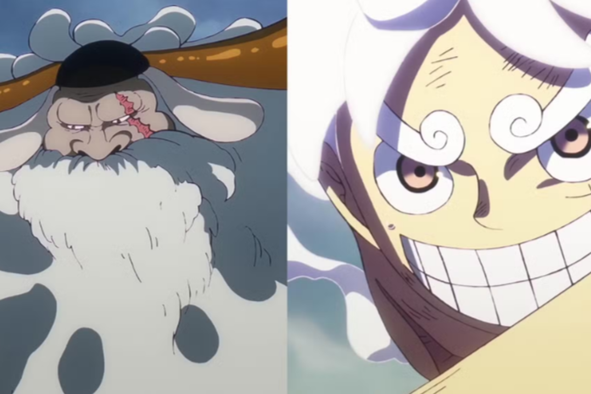 Saint Jaygarcia Saturn dan Luffy Gear 5.