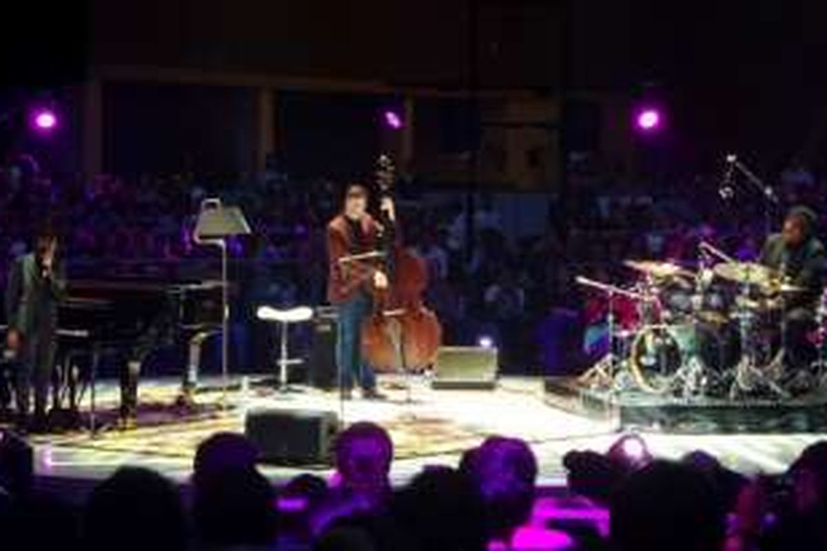 Joey Alexander dalam konsernya di JIExpo Kemayoran, Jakarta Pusat, Minggu (22/5/2016).