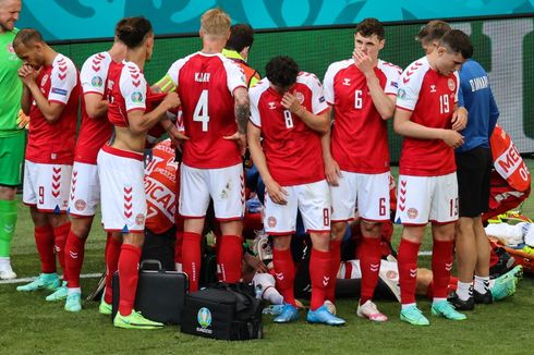 Christian Eriksen Kolaps, Laga Denmark Vs Finlandia Ditangguhkan