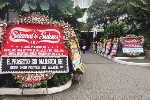 Balai Kota Dipenuhi Karangan Bunga Ucapan Selamat Joko Agus Setiyono Jadi Sekda DKI