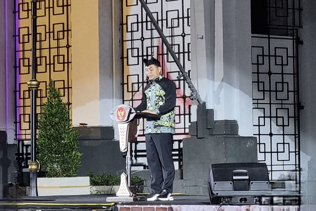 Wali Kota Surabaya, Eri Cahyadi, saat peresmian Wisata Kota Lama Surabaya, Rabu (3/7/2024).