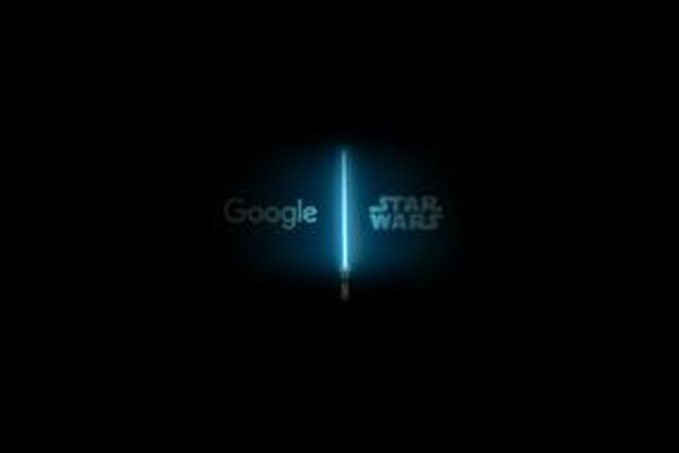 Tampilan intro Google Star Wars