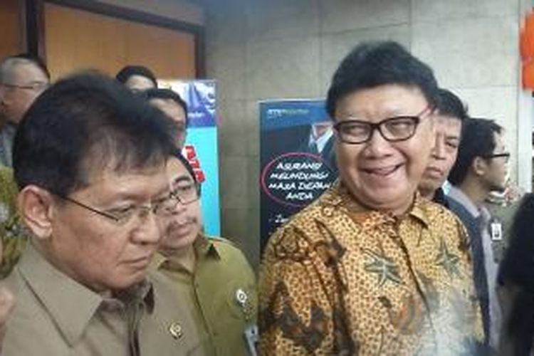 Menteri Dalam Negeri Tjahjo Kumolo, saat ditemui di Gedung C Kemendagri, Jakarta Pusat, Selasa (9/6/2015).