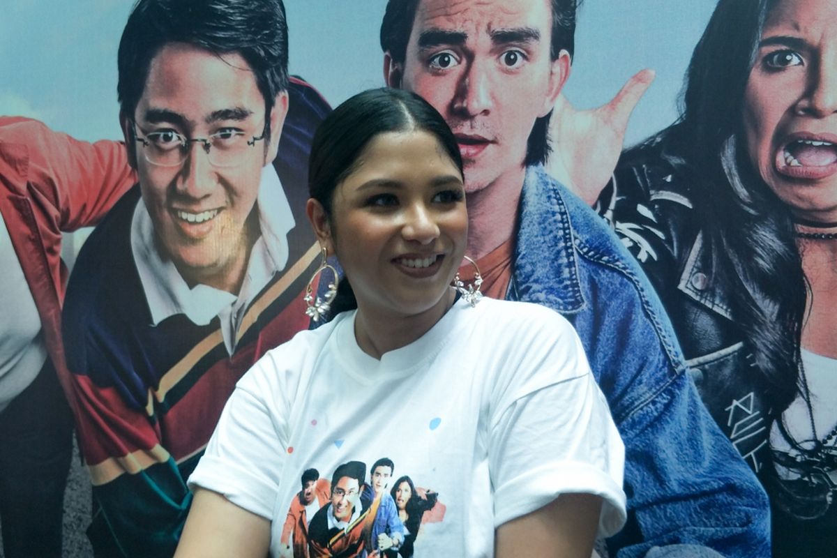 Nadine Waworuntu saat ditemui di gala premiere film Anak Hoki di Epicentrum, Rasuna Said, Jakarta Selatan, Senin (18/2/2019).