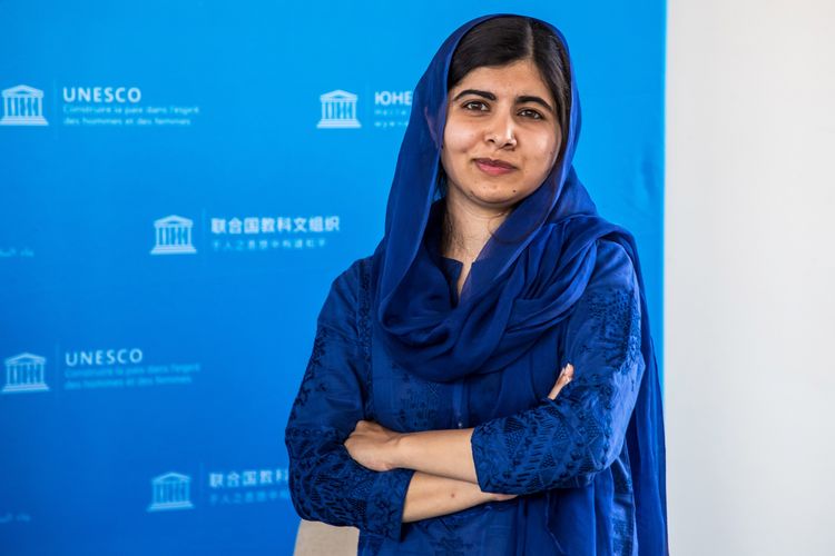 Malala Yousafzai dalam pertemuan G7 di Paris, Prancis (5/7/2019).