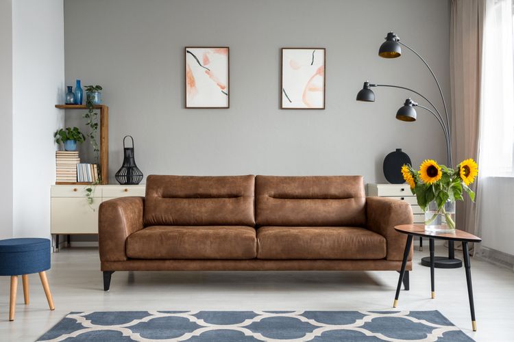 Ilustrasi sofa kulit
