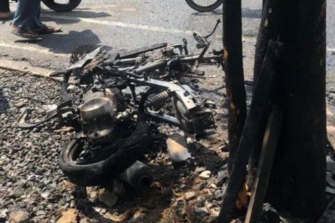 Sepeda Motor Tabrak Kios Bensin di Banjarmasin hingga Terbakar, 2 Orang Terluka