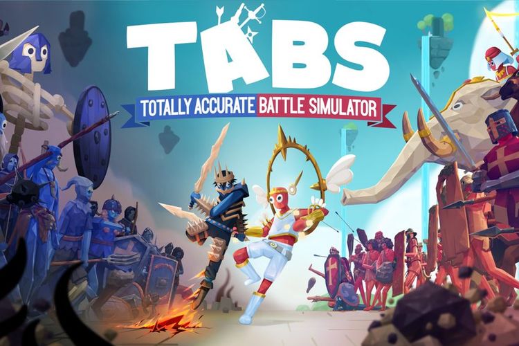 Ilustrasi poster game Totally Accurate Battle Simulator (TABS).
