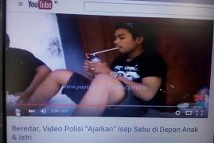 Video Brgadir R sedang nyabu beredar di facebook dan youtube. Video tersebut diunggah istrinya sendiri yang kesal karena suaminya jarang pulang