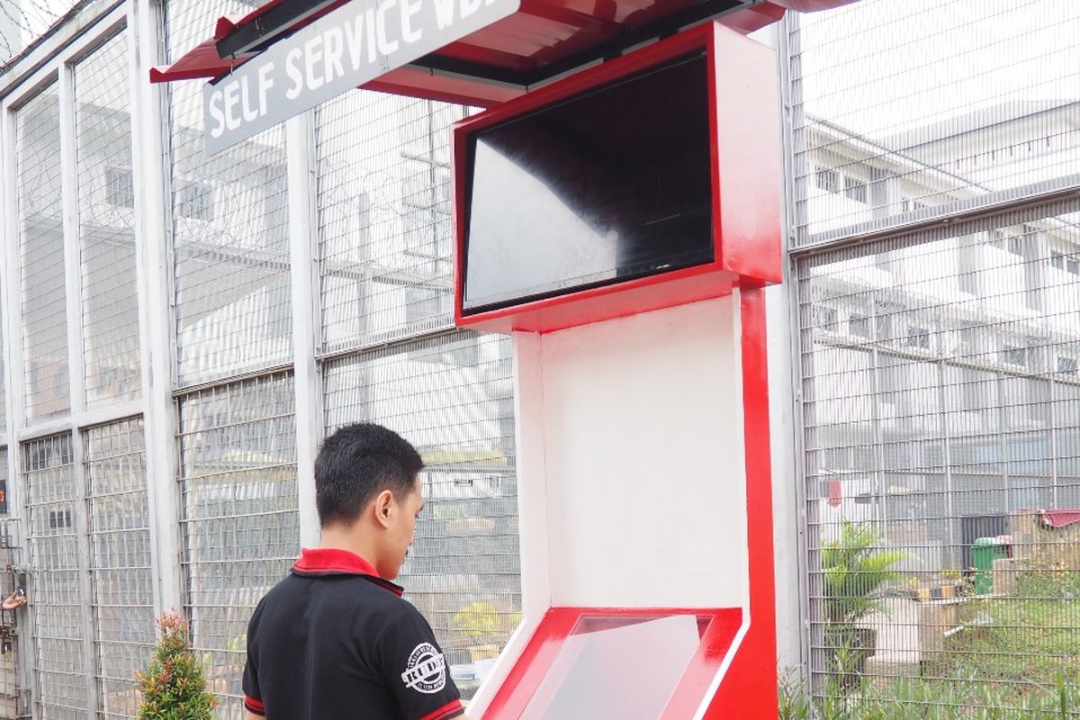  Box layanan self Service di Rutan Depok, Selasa (12/3/2019).