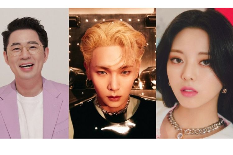 (Dari kiri) Boom, Key SHINee, dan Yuna ITZY akan menjadi MC SBS Gayo Daejeon 2021 yang digelar pada 25 Desember.