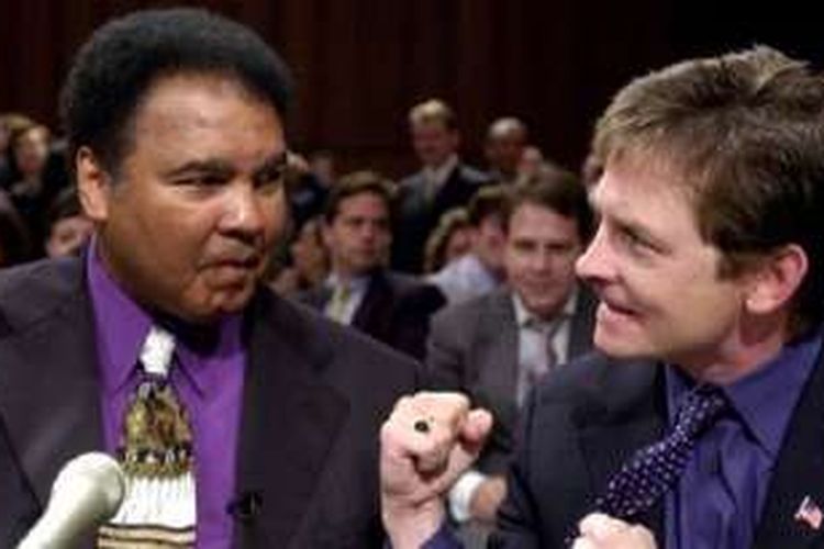 Muhammad Ali dan Michael J Fox.