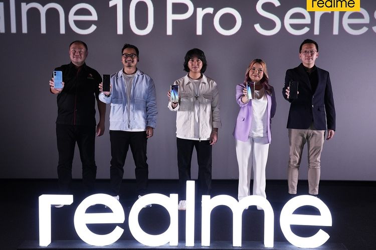 Realme resmi meluncurkan ponsel Realme 10 Pro Plus 5G dan Realme 10 Pro 5G di Indonesia, Selasa (10/1/2023).