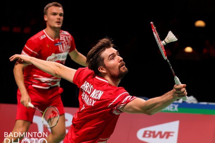 Ganda putra Denmark Mathias Christiansen/Frederik Sogaard menjadi penentu kemenangan timnya atas India pada perempat final Piala Thomas 2020 di Ceres Arena, Aarhus, Denmark, Jumat (15/10/2021) malam WIB.