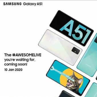 Tangkapan layar sponsor Galaxy A51 yang muncul di linimasa Instagram.