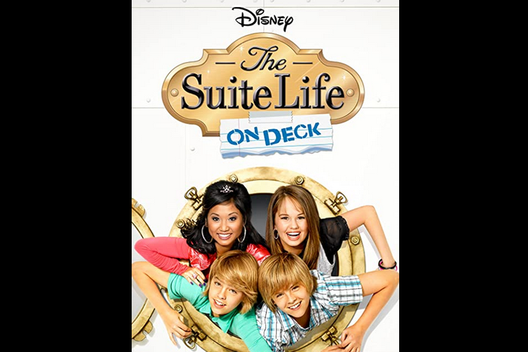 Brenda Song, Cole Sprouse, Dylan Sprouse, and Debby Ryan in The Suite Life on Deck (2008)
