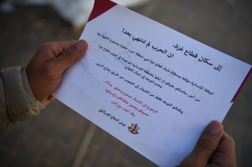Israel Jatuhkan Selebaran di Gaza Selatan, Peringatkan Warga Tak Kembali ke Utara