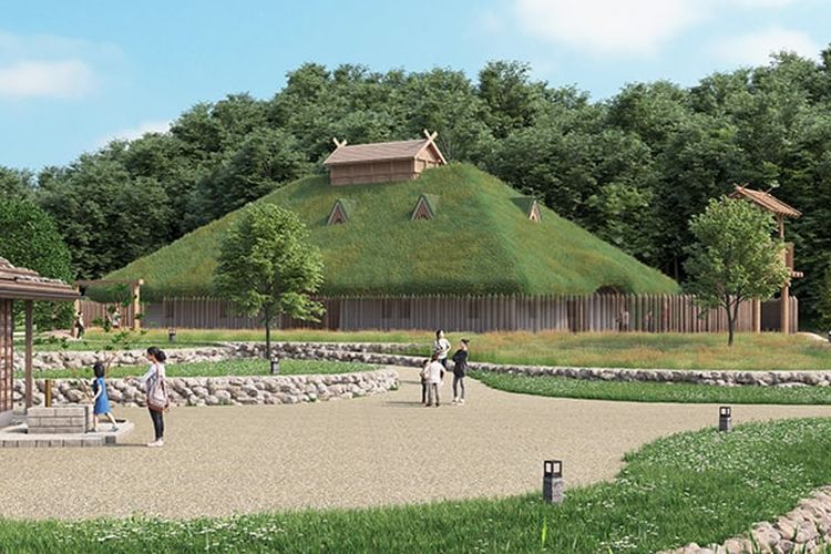 Ilustrasi area Mononoke Village di Ghibli Park, Jepang, yang akan dibuka mulai November 2023.