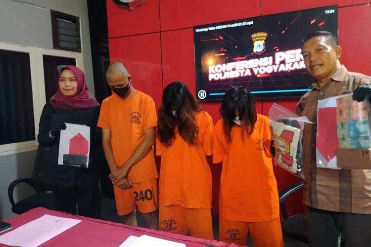 Tiga pelaku TPPO anak asal Medan diamankan Polresta Yogyakarta, Jumat (3/11/2023)s