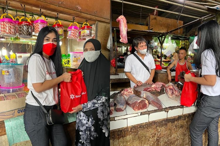 PT Berdayakan Usaha Indonesia atau Batumbu mengadakan kegiatan sosial berbagi paket sembako kepada pelaku usaha mikro kecil dan menengah (UMKM) serta panti sosial