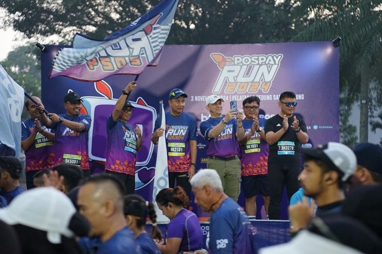 Suasana dimulainya Pospay Run 2024.