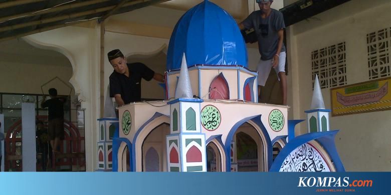 Miniatur Masjid Dari  Kardus  Moa Gambar