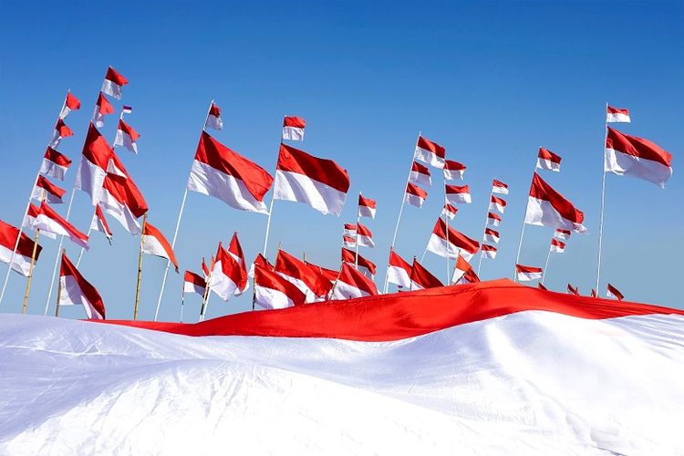 Ilustrasi larangan pemasangan bendera Merah Putih 