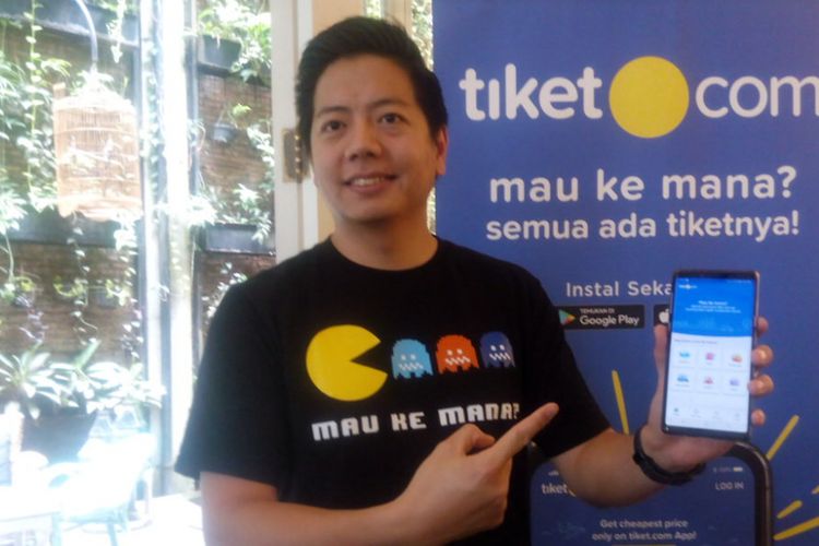Chief Marketing Officer Tiket.com, Geary Undarsa berpose di sebuah kaffe di kawasan Jakarta Selatan, Kamis (17/1/2019).