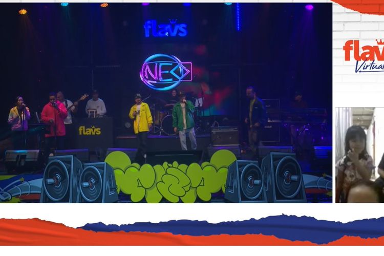 NEO membawakan lagu-lagu nostalgia mereka di atas panggung FLAVS 2020.