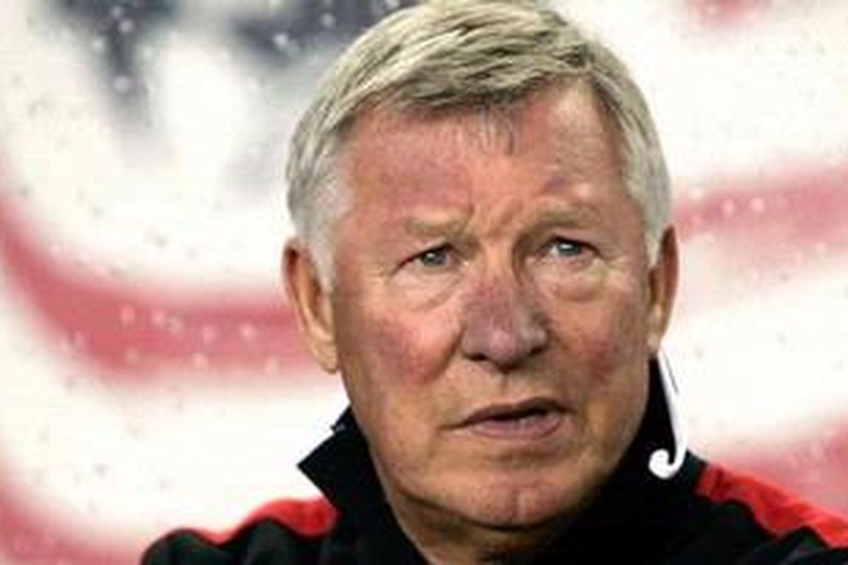 Manajer Manchester United Alex Ferguson.