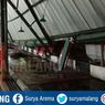 Hujan Deras, Atap Sentra Kuliner di Malang Tiba-tiba Roboh