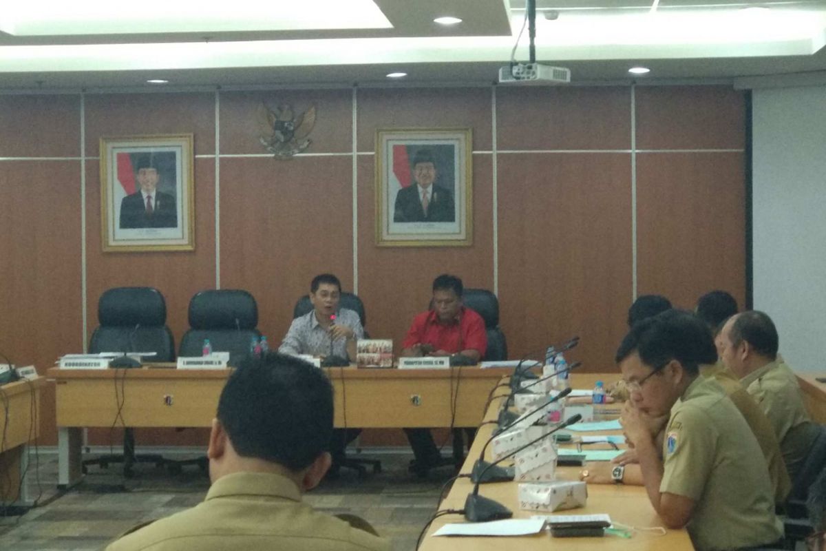 Rapat Komisi D DPRD DKI membahas penyerapan anggaran, Senin (5/3/2018).