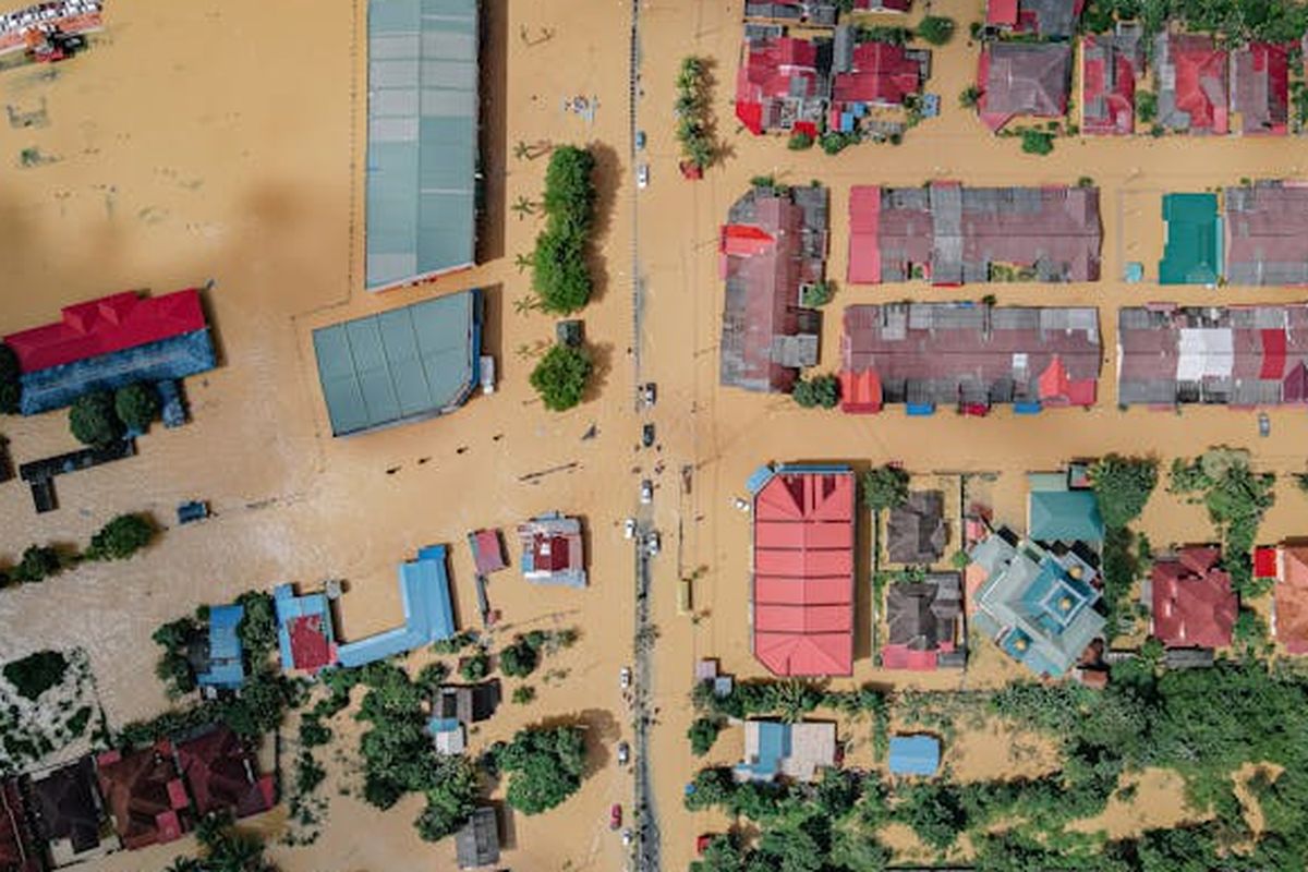 Ilustrasi banjir karena dampak iklim