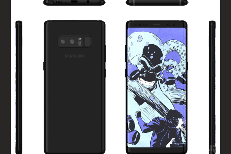 Samsung Galaxy Note 8 segala sisi.