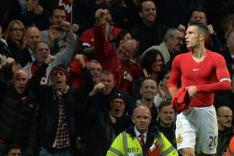 Striker Manchester United, Robin van Persie.